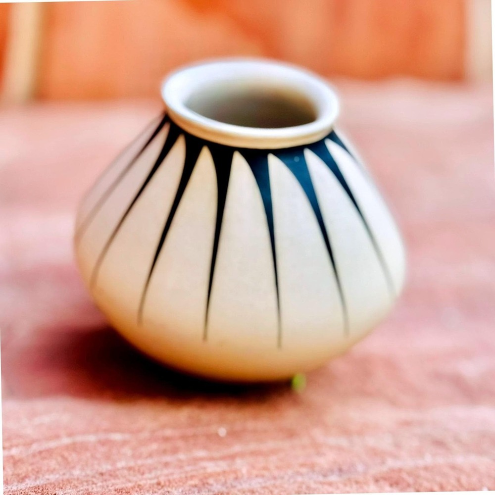 Rare VTG Mata Ortiz Ovoid Shape Vase Pottery Signed Taurina Baca BEAUTY READ